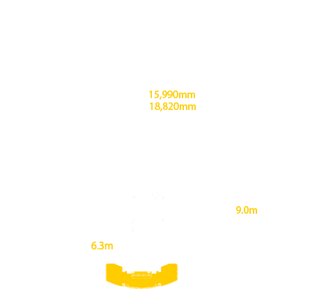 AR-7000N 側面、上面図