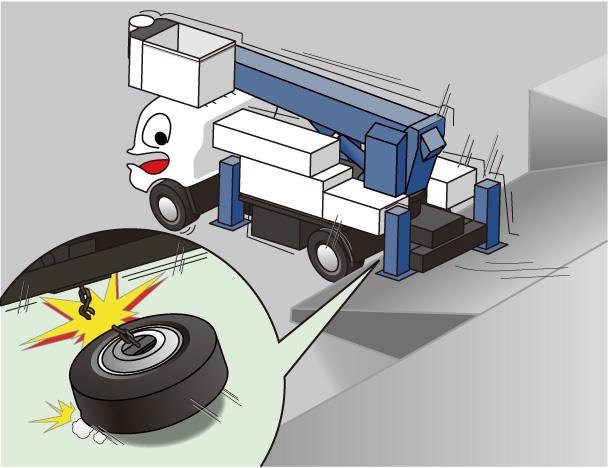 地面との接触によるスペアタイヤ脱落事故